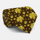 Stropdas Autumn Maple Leaf - Gold (Opgerold)