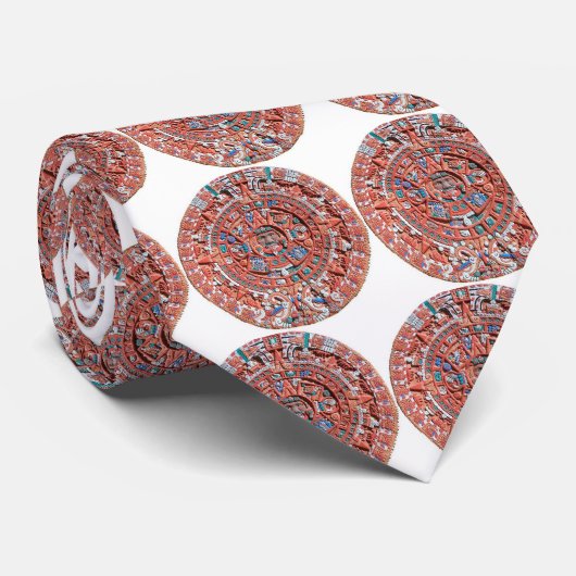 Stropdas: Aztec zonnsteen Stropdas (Opgerold)