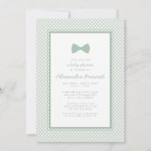 Stropdas baby shower voor groene boog met gingham kaart (Voorkant)