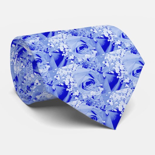 Stropdas baby's adem & Roos - Bleek blauw (Opgerold)