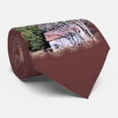 Stropdas Barn & Herfst Trees (Opgerold)