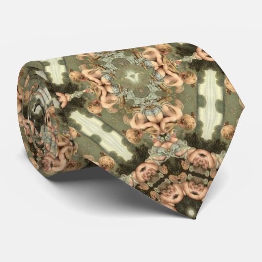 Stropdas beige waterverf (Opgerold)