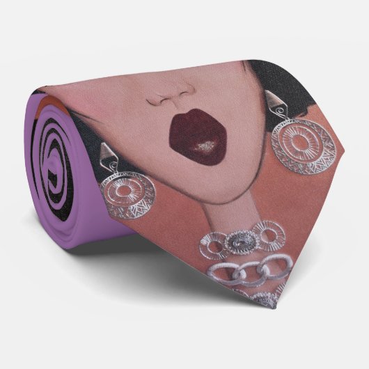 stropdas "Black Beauty Diva" (Opgerold)