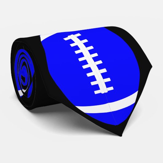 Stropdas blauw Football voor Footballs (Opgerold)