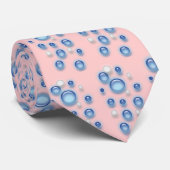 Stropdas - Blauwe bubbels (Opgerold)