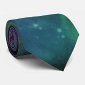 Stropdas blauwe groene mousserende nevel (Opgerold)