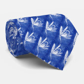stropdas "Blauwe Natte Vliegforel" (Opgerold)