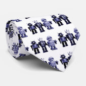 stropdas blauwe robots (Opgerold)