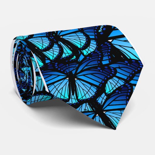 Stropdas blauwe vlinder (Opgerold)