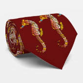 Stropdas blauwe Zee paard (Opgerold)