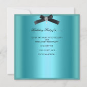 Stropdas Blauwgroen blauw diamantkorset voor Birth Kaart (Achterkant)