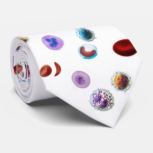 stropdas - Bloedcellen op het witte weefsel (Opgerold)