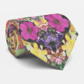 Stropdas Bloem in de tuin Kaleidoscoop (Opgerold)