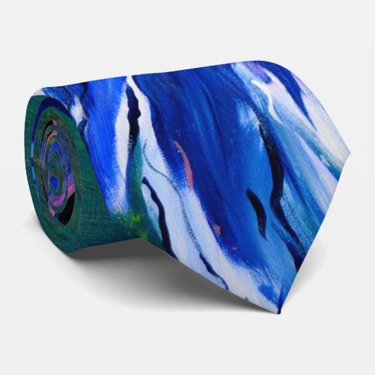 Stropdas: Blue Batchelor-Button Stropdas (Opgerold)