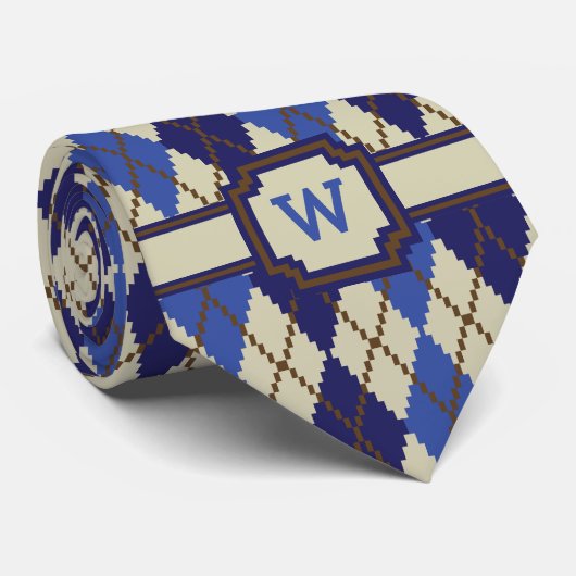 Stropdas Blueberry Argyle Mannen (Opgerold)