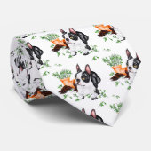 Stropdas Boston Terrier Naughty Pup (Opgerold)