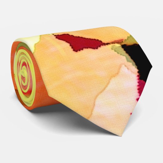 Stropdas Bright Flowers (Opgerold)