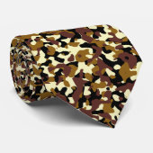 Stropdas bruin Camo Pattern (Opgerold)
