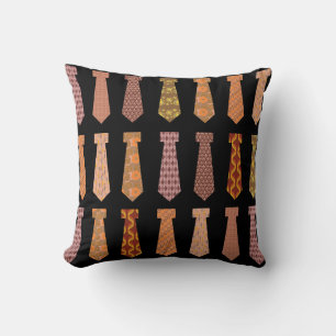 Stropdas bruin episch patroonontwerp kussen