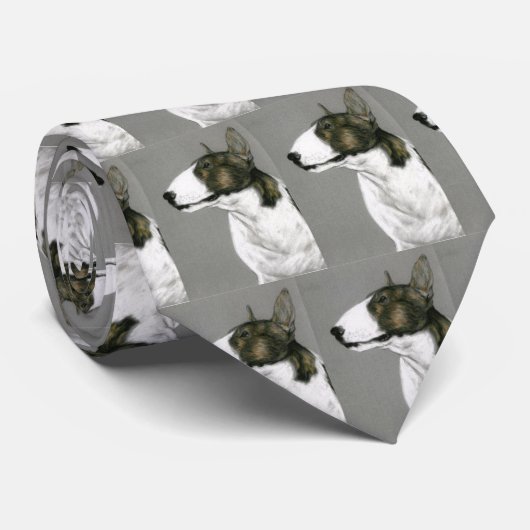 stropdas "Bull Terrier" Dog Art (Opgerold)