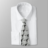 Stropdas Cherry Blossom - zwart-wit (Gebonden)