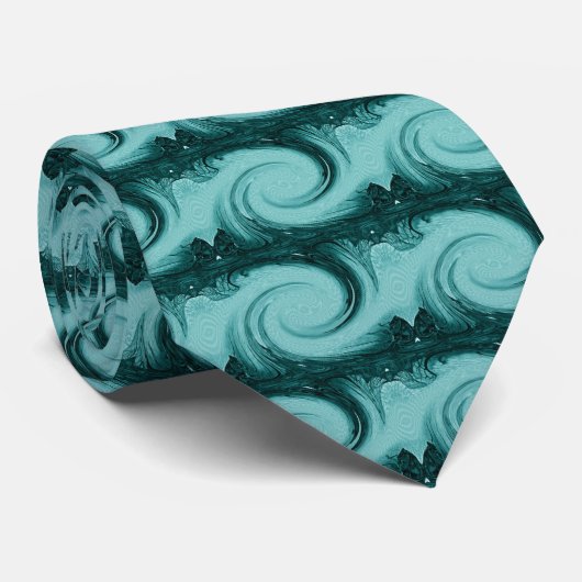 Stropdas Cicada - Blauwgroen (Opgerold)