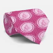 Stropdas Cirkel & schalen - Roze (Opgerold)