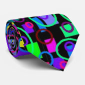 Stropdas cirkels en vierkantjes (Opgerold)