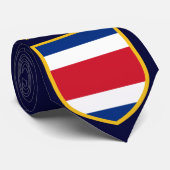 Stropdas Costa Rica Vlag (Opgerold)