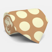 Stropdas Cream Polka Dots (Opgerold)