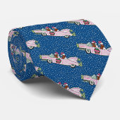 Stropdas Dachshund Santas Kerstmis Cádillac (Opgerold)