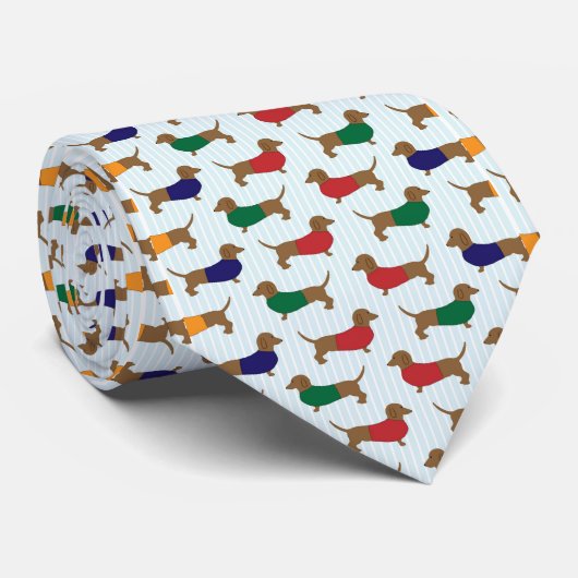 stropdas dachshunds Pattern (Opgerold)