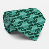 Stropdas dansende walvissen - Emerald 1 (Opgerold)