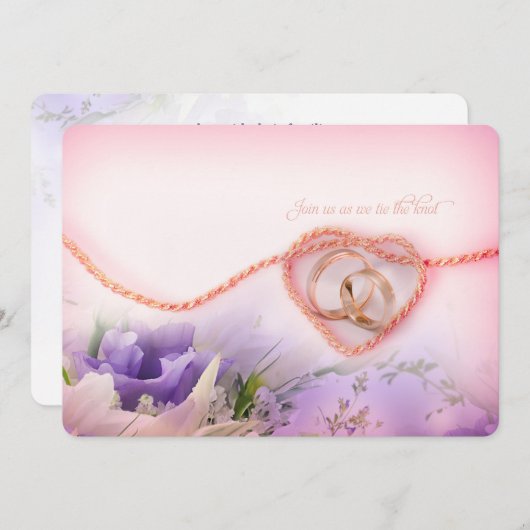 stropdas de huwelijksuitnodiging Knot Kaart (Voorkant / Achterkant)