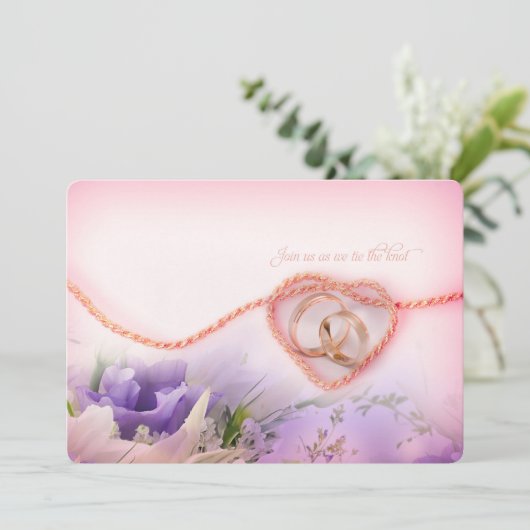 stropdas de huwelijksuitnodiging Knot Kaart (Staand voorkant)