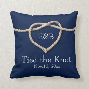 Stropdas de knoop bruiloft kussen Navy