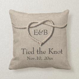 Stropdas de knoop Burlap bruiloft kussen
