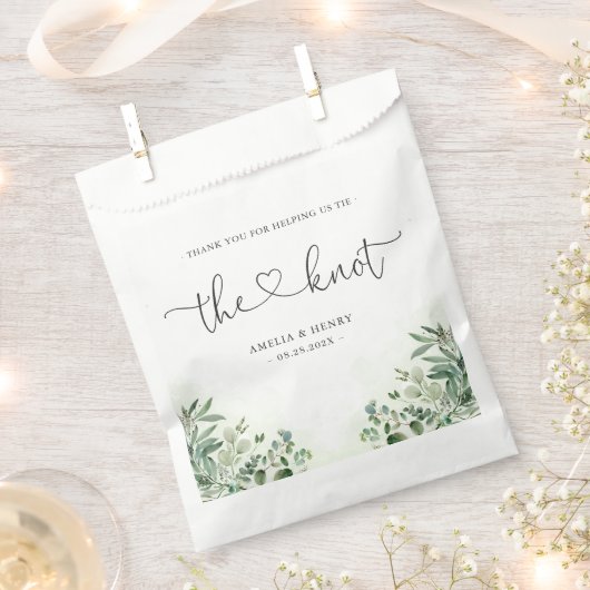 Stropdas de knoop | Eucalyptus Chique bruiloft Dan Bedankzakje (Geknipt)