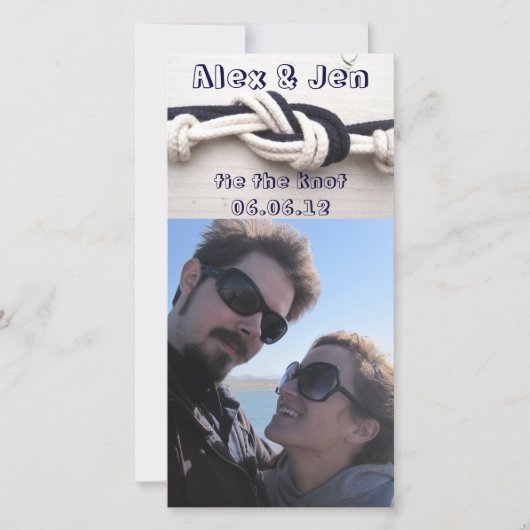 Stropdas de knoop Save the Date (Voorkant)