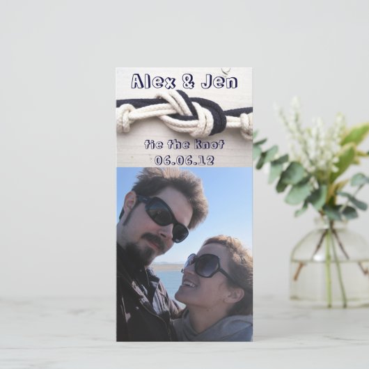 Stropdas de knoop Save the Date (Staand voorkant)