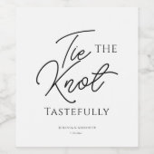 Stropdas de knoop Smaakvol Bruiloft Wijn Etiket (Enkel label)