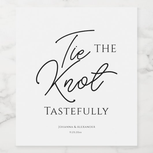 Stropdas de knoop Smaakvol Bruiloft Wijn Etiket (Enkel label)