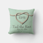 Stropdas de Knot Mint Wedding Pillow Kussen (Voorkant)
