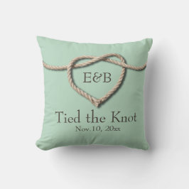 Stropdas de Knot Mint Wedding Pillow Kussen