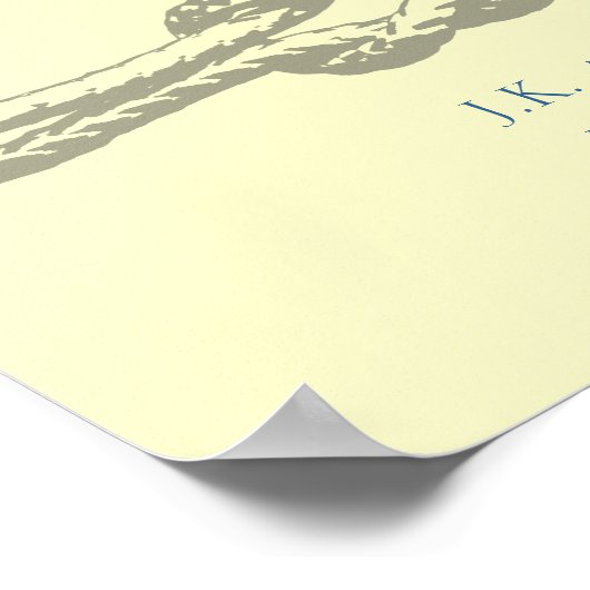 Stropdas de Knot Persoonlijke afdruk Poster (Hoek)