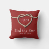 Stropdas de Knot Red Wedding Pillow Kussen (Voorkant)