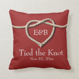 Stropdas de Knot Red Wedding Pillow Kussen