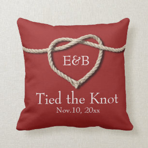 Stropdas de Knot Red Wedding Pillow Kussen