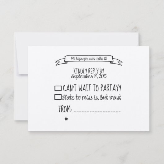 Stropdas de Knot RSVP-kaart RSVP Kaartje (Voorkant)