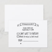 Stropdas de Knot RSVP-kaart RSVP Kaartje (Voorkant / Achterkant)